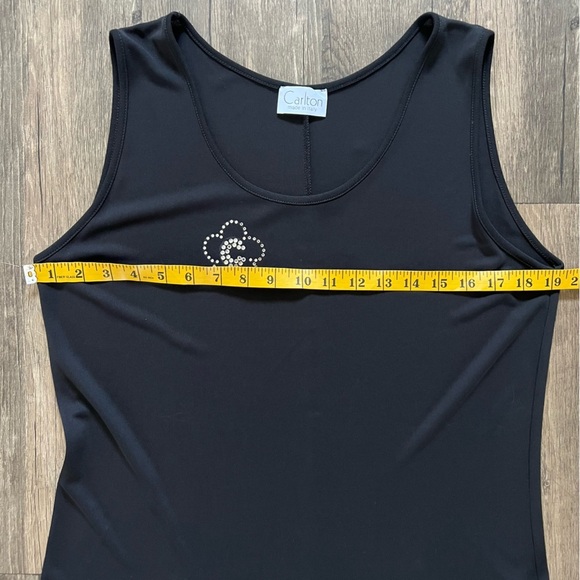 Carlton Sleeveless Black Fit & Flare Maxi Round Neck Slit Evening Gown Dress 12 - Picture 15 of 16